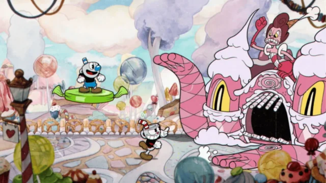 Cuphead NSP ROM v1.3.7 + DLC The Delicious Last Course Nintendo Switch gameplay screenshot 2